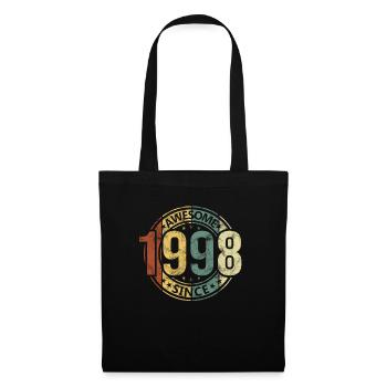 Génial depuis 1998 Retro Vintage Birthday - Sac en tissu - noir - Devant