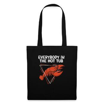 Funny Everybody in the Hot Tub Cajun Crawfish - Tote Bag - black - Front