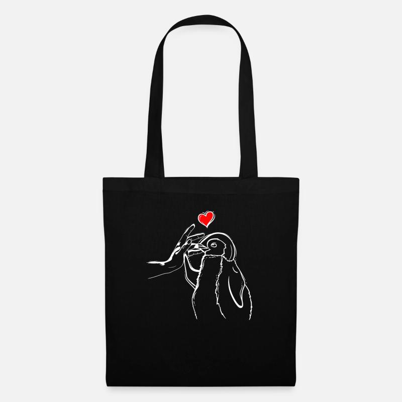 Pinguin Liebe Pinguin High Five - Stoffbeutel - Schwarz