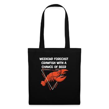 Weekend Forecast Funny Cajun Crawfish Boil - Tote Bag - black - Front