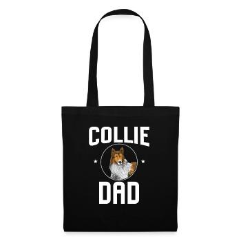 Collie à poil long Collie rugueux Chien - Sac en tissu - noir - Devant