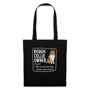 Collie à poil long Collie rugueux Chien - Sac en tissu - noir - Devant