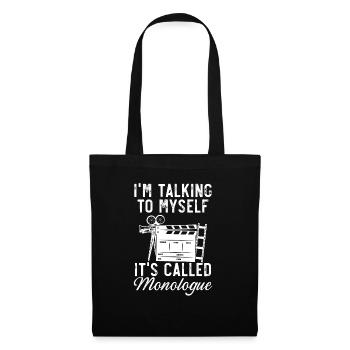 Je me parle à moi-même, ça s’appelle Monologue Movie - Sac en tissu - noir - Devant