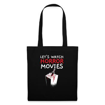 Regardons films d’horreur cinéma cinéphile amateur de films - Sac en tissu - noir - Devant