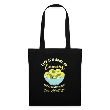 Limonade citron agrumes - Sac en tissu - noir - Devant
