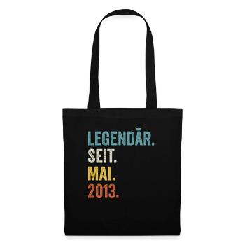 10. Geburtstag 10 Jahre Legendär Seit Mai 2013 - Stoffbeutel - Schwarz - Vorne