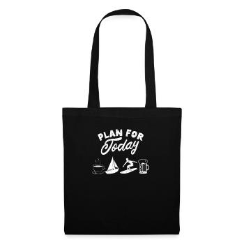 Plan for Today Coffee Boat Wave Wakeboard Beer - Tote Bag - black - Front