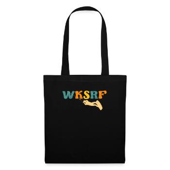 WKSRF Wakesurf Wake Surf Surfen Retro Boot Surfen - Stoffbeutel - Schwarz - Vorne
