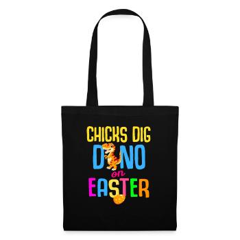 Easter T-rex Dinosaur Rabbit Easter Holiday - Tote Bag - black - Front
