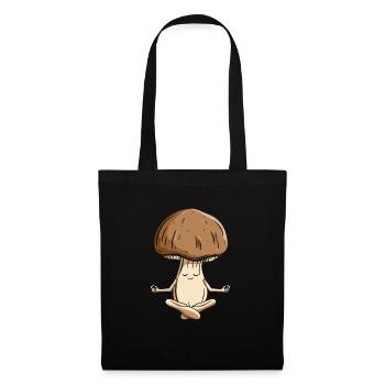 Namaste Mushroom Méditation Yoga Poses Champignon - Sac en tissu - noir - Devant