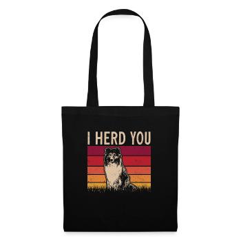 Collie à poil long Collie rugueux Chien - Sac en tissu - noir - Devant