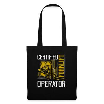 Certified Forklift Operator Warehouse Lifting - Tote Bag - black - Front