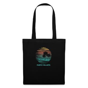 Puerto Vallarta Mexiko Cooler Souvenir Urlaub - Stoffbeutel - Schwarz - Vorne