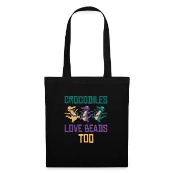 Mardi Gras Carnival Crocodile Beads Wildlife - Tote Bag - black - Front
