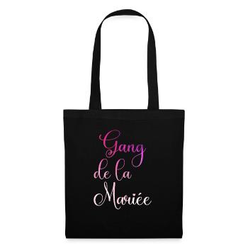gang de la mariée evjf enterrement vie jeune fille - Sac en tissu - noir - Devant