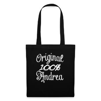 Original 100% Andrea - Stoffbeutel - Schwarz - Vorne