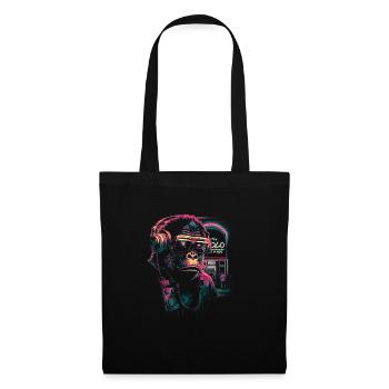 Neon-Gorilla - Stoffbeutel - Schwarz - Vorne