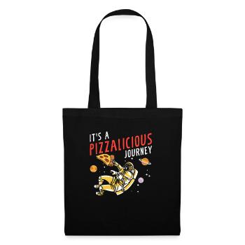 Space Pizza Lover Astronaut Fast Food - Sac en tissu - noir - Devant
