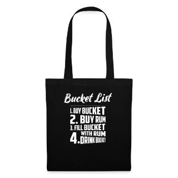 Liste des seaux 1. Acheter un seau 2. Acheter du rhum à boire Alco - Sac en tissu - noir - Devant