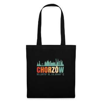 Polen Chorzow Skyline - Stoffbeutel - Schwarz - Vorne