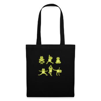 Yoga Frog - Tote Bag - black - Front