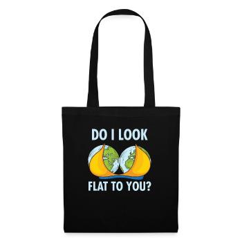 Est-ce que je te regarde à plat drôle Science de la Terre plate - Sac en tissu - noir - Devant