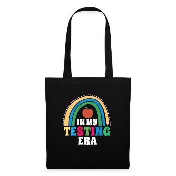 Testing Day Shool Teacher Student Rainbow - Stoffbeutel - Schwarz - Vorne