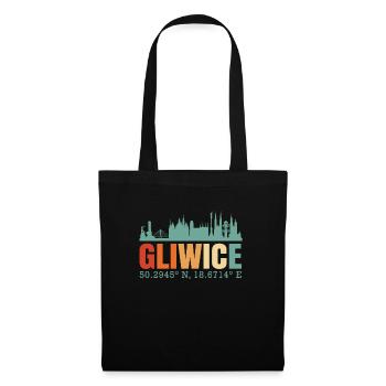 Pologne Gliwice Skyline - Sac en tissu - noir - Devant