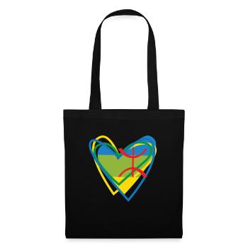 Je suis kabyles dans mon cœur AMAZIGH - Sac en tissu - noir - Devant