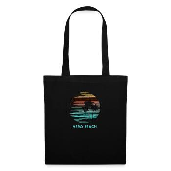 Vero Beach Florida Cool Souvenir Urlaub Künstlerisch - Stoffbeutel - Schwarz - Vorne