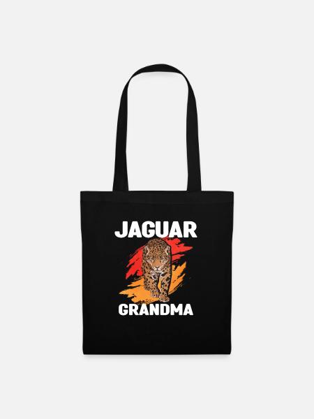 Jaguar Oma - Stoffbeutel - Schwarz