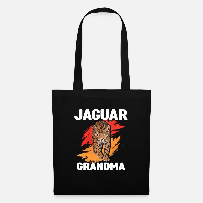 Jaguar Oma - Stoffbeutel - Schwarz