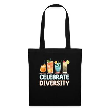 Cocktail Célébrez la diversité - Sac en tissu - noir - Devant
