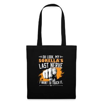 Look My Sorella Last Nerve Funny Siblings Brother - Sac en tissu - noir - Devant