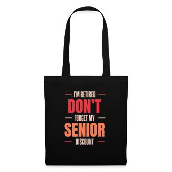 Pension de retraité drôle - Sac en tissu - noir - Devant