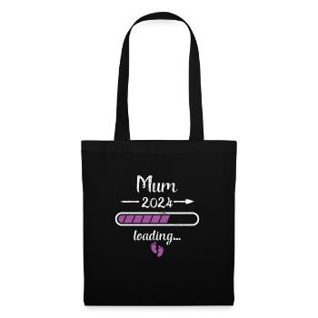 Mum 2024 Loading Pregnancy Mother Mommy Mom Birth - Tote Bag - black - Front