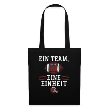 Ein Team, eine Einheit - Football - Stoffbeutel - Schwarz - Vorne