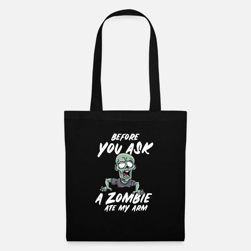 Ein Bein Witz Humor Geschenk - Stoffbeutel - Schwarz