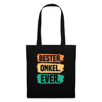 Patenonkel Bester Onkel - Stoffbeutel - Schwarz - Vorne