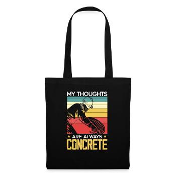 Bétonnière Camionneur Emploi Ouvrier de la construction - Sac en tissu - noir - Devant