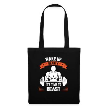 wake up beauty its time to beat - Tote Bag - black - Front