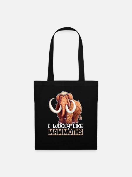 Mammouth Elephant Wildlife Extinct Animal Lover Lover - Sac en tissu - noir