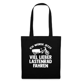 Fahrrad Lastenfahrrad Lastenrad - Stoffbeutel - Schwarz - Vorne