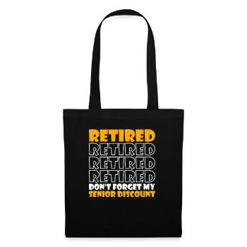 Pensioner Pension Funny - Tote Bag - black - Front