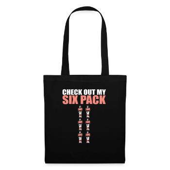 Check Out My Six Pack Funny Table Soccer Foosball - Tote Bag - black - Front
