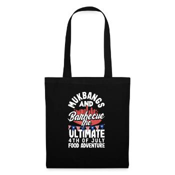 Mukbang et barbecue le 4 juillet - Sac en tissu - noir - Devant