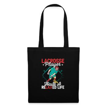 Lacrosse Player Have A Relaxed Life Lifestyle Team - Stoffbeutel - Schwarz - Vorne