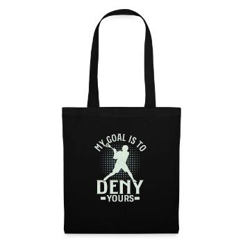 My Goal Is To Deny Yours Player Lacrosse - Stoffbeutel - Schwarz - Vorne