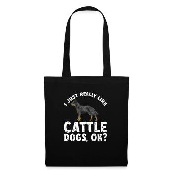 Australian Cattle Dog Red Blue Heeler - Tote Bag - black - Front