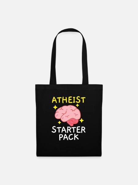 Atheismus Anti-Religion Agnostiker Freidenker Atheist - Stoffbeutel - Schwarz
